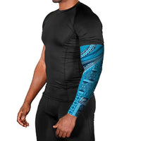 Pasifika Women's Day - Samoa Siapo Malu Tattoo Inspired Arm Sleeves Turquoise LT7 - Polynesian Pride