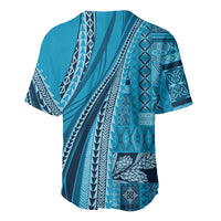 Pasifika Women's Day - Samoa Siapo Malu Tattoo Inspired Baseball Jersey Turquoise LT7 - Polynesian Pride