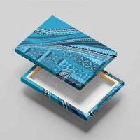 Pasifika Women's Day - Samoa Siapo Malu Tattoo Inspired Canvas Wall Art Turquoise LT7 - Polynesian Pride