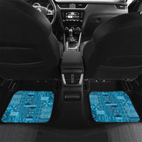 Pasifika Women's Day - Samoa Siapo Malu Tattoo Inspired Car Mats Turquoise LT7 Set 2pcs - Back Turquoise - Polynesian Pride