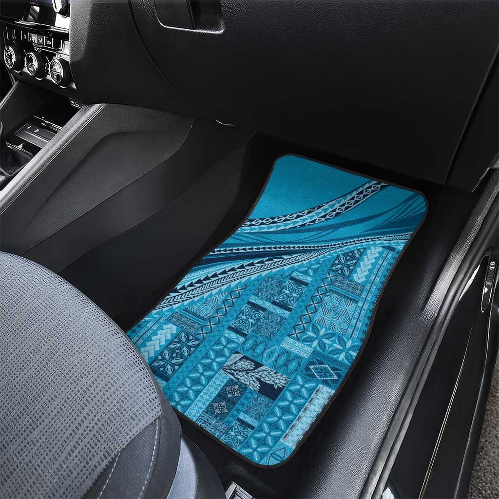Pasifika Women's Day - Samoa Siapo Malu Tattoo Inspired Car Mats Turquoise LT7 - Polynesian Pride