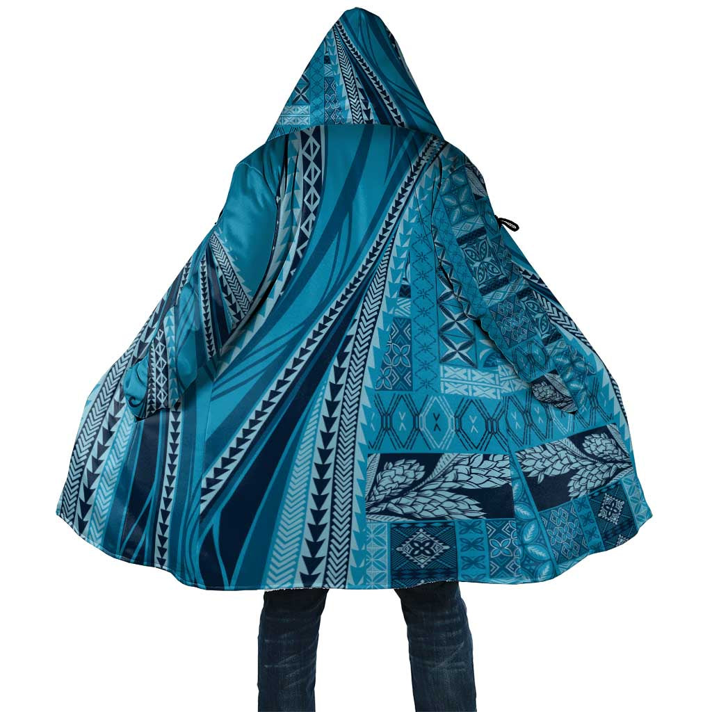 Pasifika Women's Day - Samoa Siapo Malu Tattoo Inspired Cloak Turquoise LT7 Unisex Turquoise - Polynesian Pride