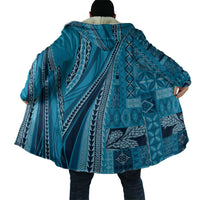 Pasifika Women's Day - Samoa Siapo Malu Tattoo Inspired Cloak Turquoise LT7 - Polynesian Pride
