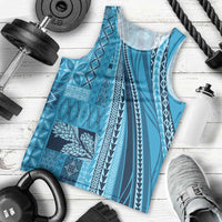 Pasifika Women's Day - Samoa Siapo Malu Tattoo Inspired Men Tank Top Turquoise LT7 - Polynesian Pride