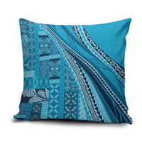 Pasifika Women's Day - Samoa Siapo Malu Tattoo Inspired Pillow Cover Turquoise LT7 Turquoise - Polynesian Pride