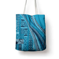 Pasifika Women's Day - Samoa Siapo Malu Tattoo Inspired Tote Bag Turquoise LT7 - Polynesian Pride