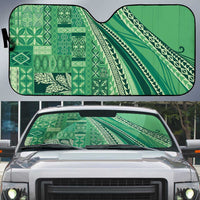 Pasifika Women's Day - Samoa Siapo Malu Tattoo Inspired Auto Sun Shade Jade LT7 Jade - Polynesian Pride