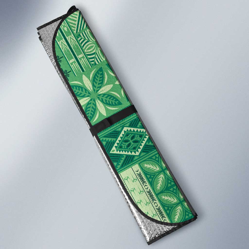 Pasifika Women's Day - Samoa Siapo Malu Tattoo Inspired Auto Sun Shade Jade LT7 - Polynesian Pride