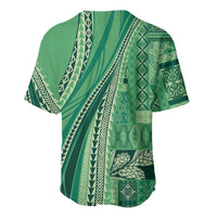 Pasifika Women's Day - Samoa Siapo Malu Tattoo Inspired Baseball Jersey Jade LT7 - Polynesian Pride