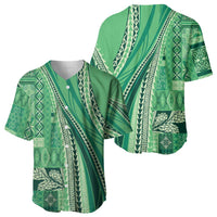 Pasifika Women's Day - Samoa Siapo Malu Tattoo Inspired Baseball Jersey Jade LT7 - Polynesian Pride