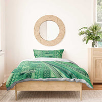 Pasifika Women's Day - Samoa Siapo Malu Tattoo Inspired Bedding Set Jade LT7 - Polynesian Pride