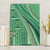 Pasifika Women's Day - Samoa Siapo Malu Tattoo Inspired Canvas Wall Art Jade LT7 Without Frame Jade - Polynesian Pride
