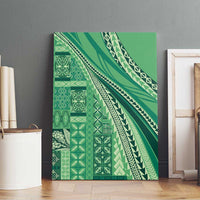 Pasifika Women's Day - Samoa Siapo Malu Tattoo Inspired Canvas Wall Art Jade LT7 - Polynesian Pride