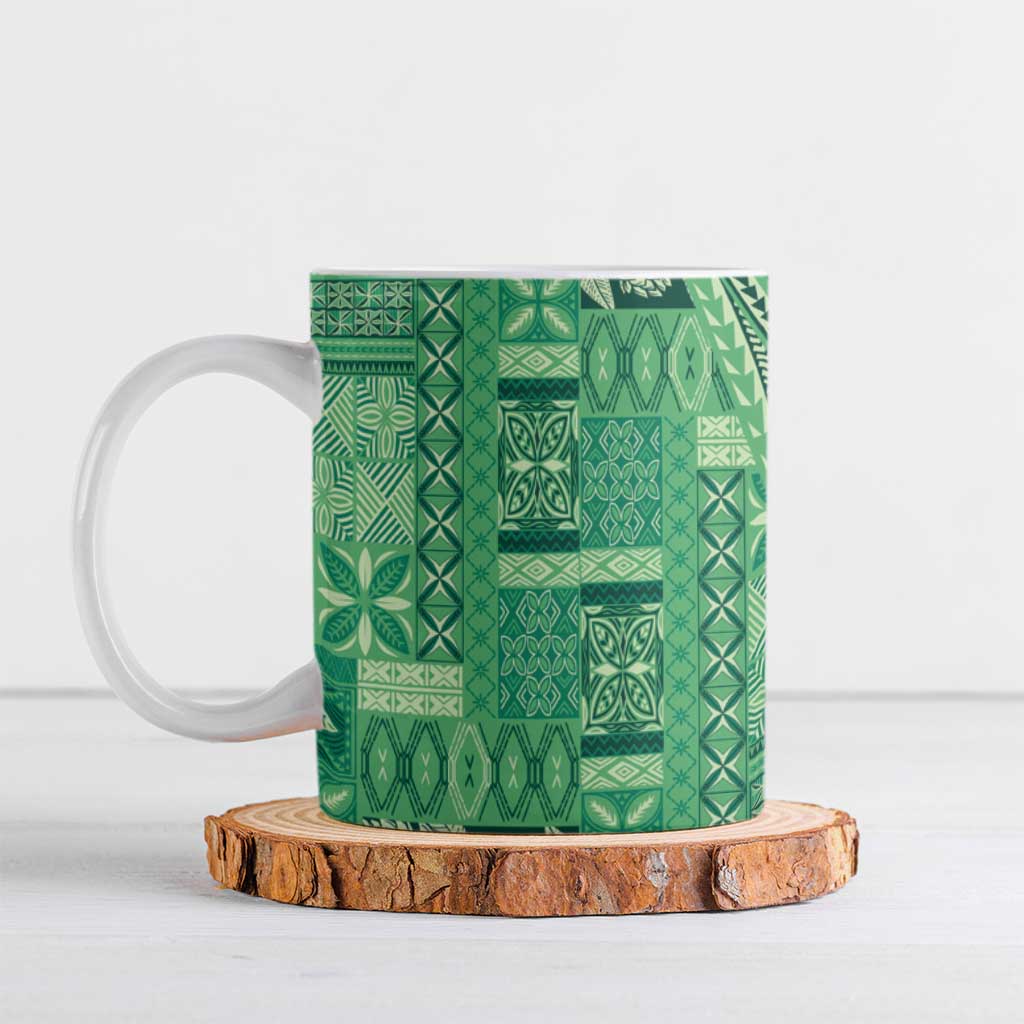 Pasifika Women's Day - Samoa Siapo Malu Tattoo Inspired Ceramic Mug Jade LT7 Jade - Polynesian Pride