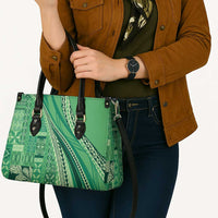 Pasifika Women's Day - Samoa Siapo Malu Tattoo Inspired Leather Bag Jade LT7 - Polynesian Pride