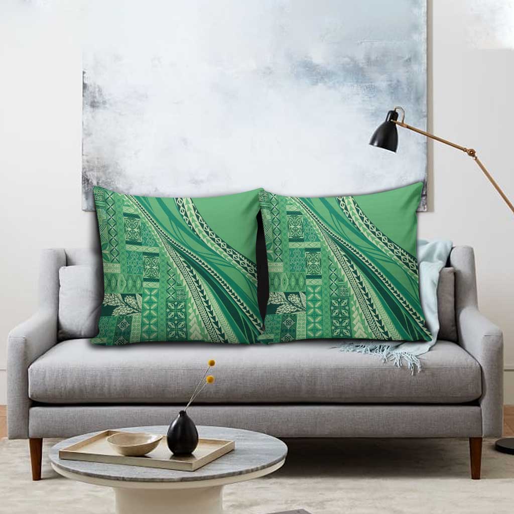 Pasifika Women's Day - Samoa Siapo Malu Tattoo Inspired Pillow Cover Jade LT7 - Polynesian Pride