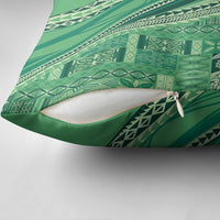 Pasifika Women's Day - Samoa Siapo Malu Tattoo Inspired Pillow Cover Jade LT7 - Polynesian Pride