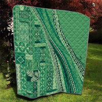 Pasifika Women's Day - Samoa Siapo Malu Tattoo Inspired Quilt Jade LT7 - Polynesian Pride