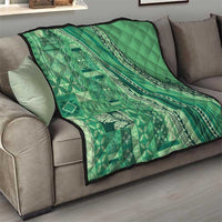 Pasifika Women's Day - Samoa Siapo Malu Tattoo Inspired Quilt Jade LT7 - Polynesian Pride