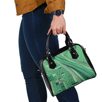 Pasifika Women's Day - Samoa Siapo Malu Tattoo Inspired Shoulder Handbag Jade LT7 - Polynesian Pride
