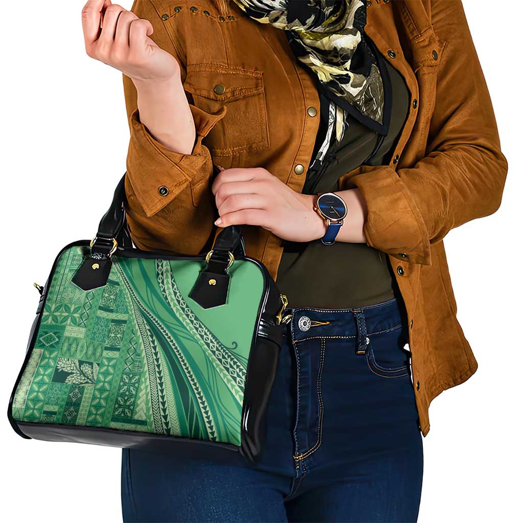 Pasifika Women's Day - Samoa Siapo Malu Tattoo Inspired Shoulder Handbag Jade LT7 - Polynesian Pride