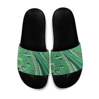 Pasifika Women's Day - Samoa Siapo Malu Tattoo Inspired Slide Sandals Jade LT7 Jade - Polynesian Pride