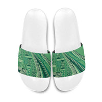 Pasifika Women's Day - Samoa Siapo Malu Tattoo Inspired Slide Sandals Jade LT7 Jade - Polynesian Pride