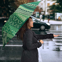 Pasifika Women's Day - Samoa Siapo Malu Tattoo Inspired Umbrella Jade LT7 - Polynesian Pride
