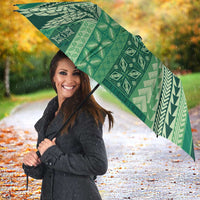 Pasifika Women's Day - Samoa Siapo Malu Tattoo Inspired Umbrella Jade LT7 - Polynesian Pride
