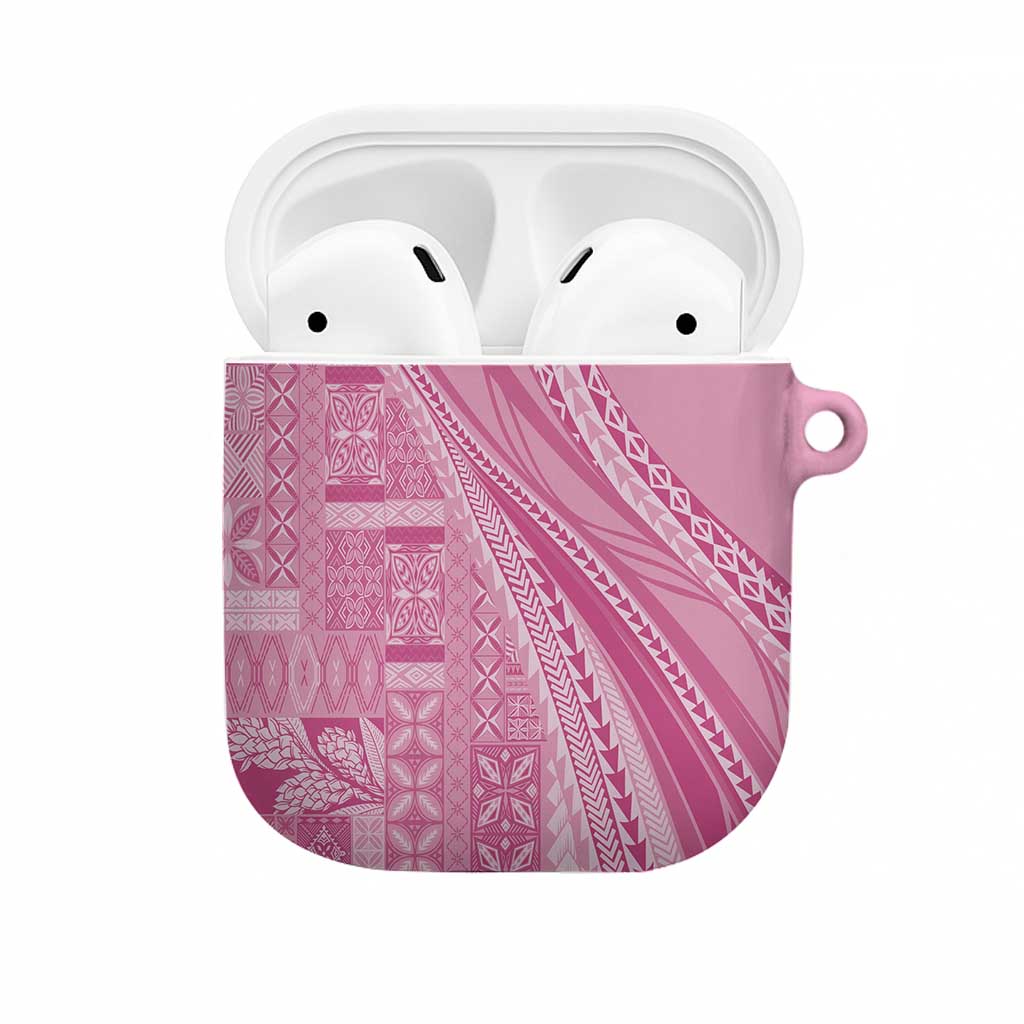 Pasifika Women's Day - Samoa Siapo Malu Tattoo Inspired AirPods Case Pink LT7 Pink - Polynesian Pride