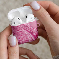 Pasifika Women's Day - Samoa Siapo Malu Tattoo Inspired AirPods Case Pink LT7 - Polynesian Pride