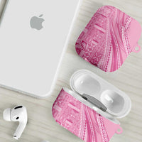 Pasifika Women's Day - Samoa Siapo Malu Tattoo Inspired AirPods Case Pink LT7 - Polynesian Pride
