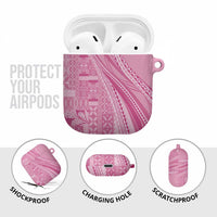 Pasifika Women's Day - Samoa Siapo Malu Tattoo Inspired AirPods Case Pink LT7 - Polynesian Pride