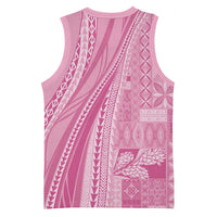 Pasifika Women's Day - Samoa Siapo Malu Tattoo Inspired Basketball Jersey Pink LT7 - Polynesian Pride