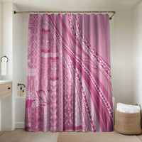 Pasifika Women's Day - Samoa Siapo Malu Tattoo Inspired Bathroom Set Pink LT7 Shower Curtain Only Pink - Polynesian Pride