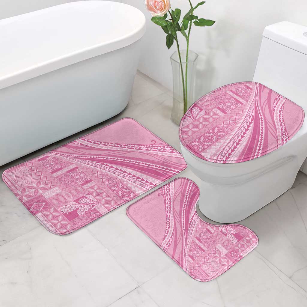 Pasifika Women's Day - Samoa Siapo Malu Tattoo Inspired Bathroom Set Pink LT7 - Polynesian Pride