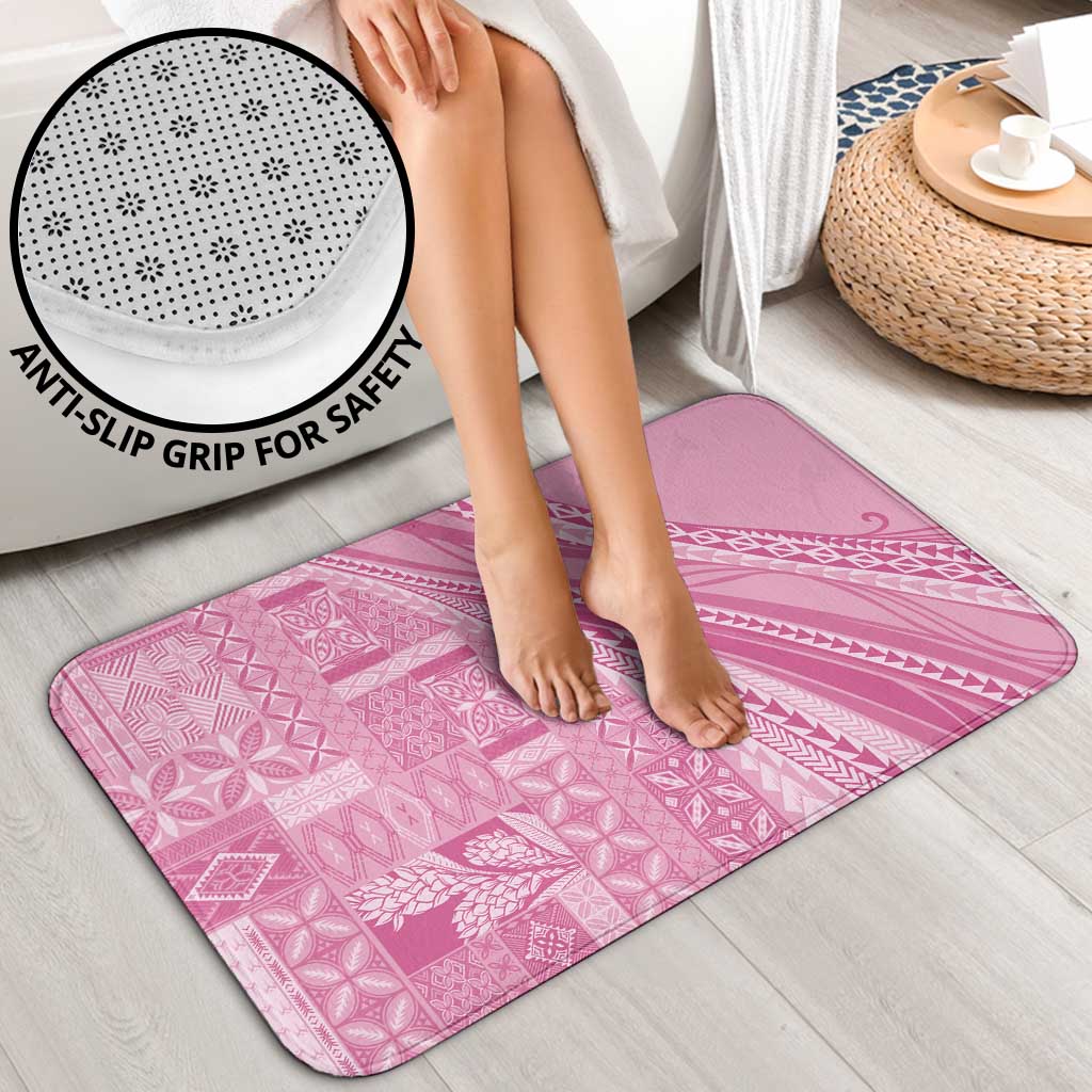 Pasifika Women's Day - Samoa Siapo Malu Tattoo Inspired Bathroom Set Pink LT7 - Polynesian Pride