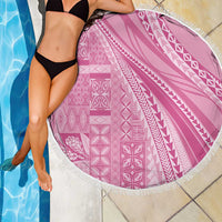 Pasifika Women's Day - Samoa Siapo Malu Tattoo Inspired Beach Blanket Pink LT7 - Polynesian Pride