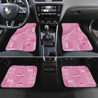 Pasifika Women's Day - Samoa Siapo Malu Tattoo Inspired Car Mats Pink LT7 Set 4pcs Pink - Polynesian Pride