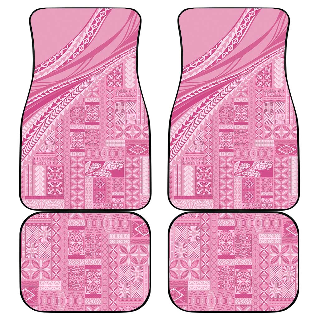 Pasifika Women's Day - Samoa Siapo Malu Tattoo Inspired Car Mats Pink LT7 - Polynesian Pride