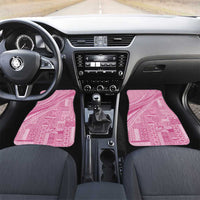 Pasifika Women's Day - Samoa Siapo Malu Tattoo Inspired Car Mats Pink LT7 Set 2pcs - Front Pink - Polynesian Pride