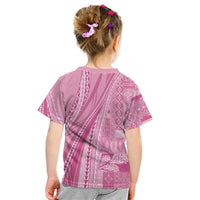 Pasifika Women's Day - Samoa Siapo Malu Tattoo Inspired Kid T Shirt Pink LT7 - Polynesian Pride