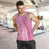 Pasifika Women's Day - Samoa Siapo Malu Tattoo Inspired Men Tank Top Pink LT7 Pink - Polynesian Pride
