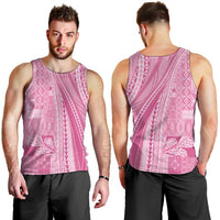 Pasifika Women's Day - Samoa Siapo Malu Tattoo Inspired Men Tank Top Pink LT7 - Polynesian Pride