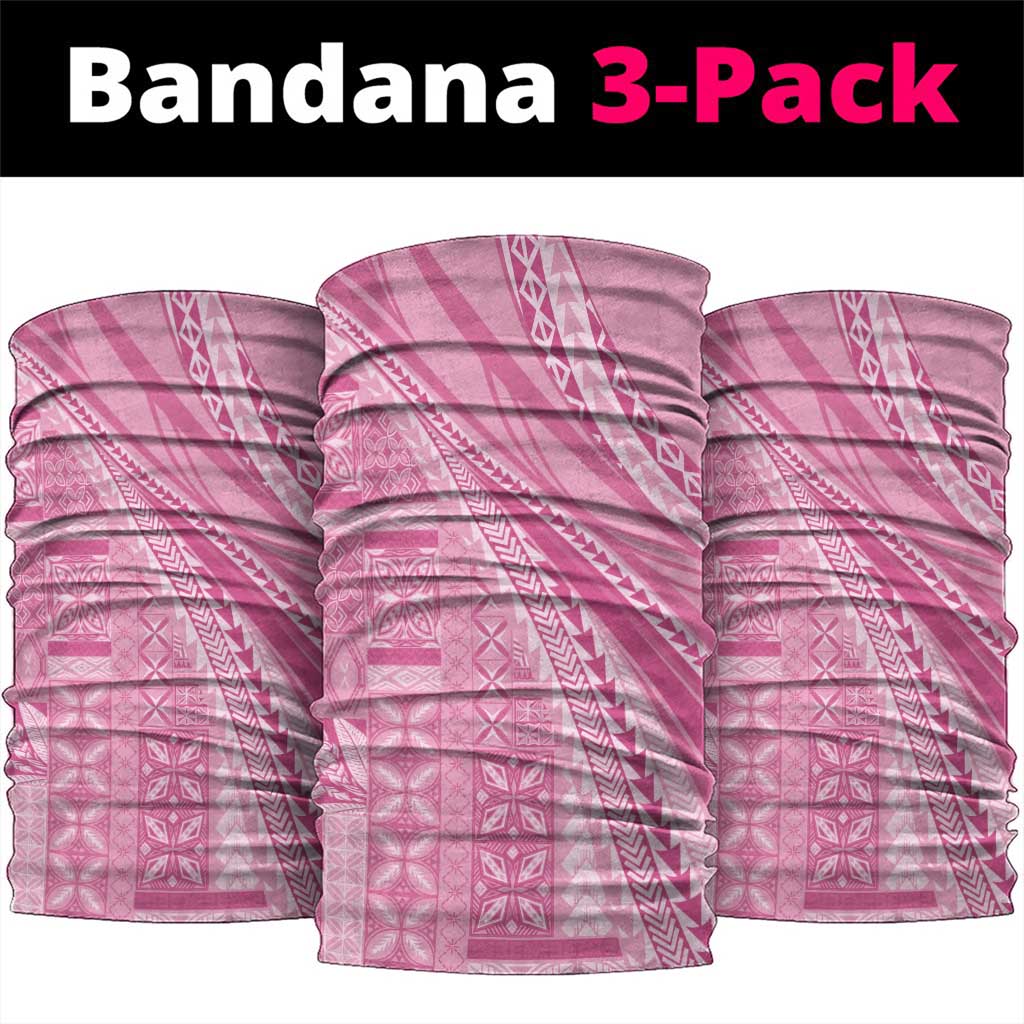 Pasifika Women's Day - Samoa Siapo Malu Tattoo Inspired Neck Gaiter Pink LT7 package One Size: 25*50cm Pink - Polynesian Pride