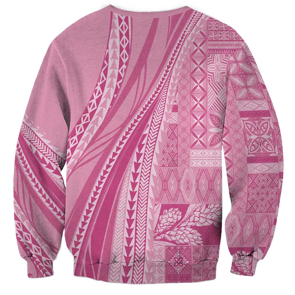 Pasifika Women's Day - Samoa Siapo Malu Tattoo Inspired Sweatshirt Pink LT7 - Polynesian Pride
