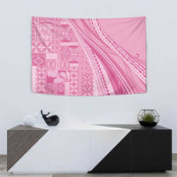 Pasifika Women's Day - Samoa Siapo Malu Tattoo Inspired Tapestry Pink LT7 - Polynesian Pride