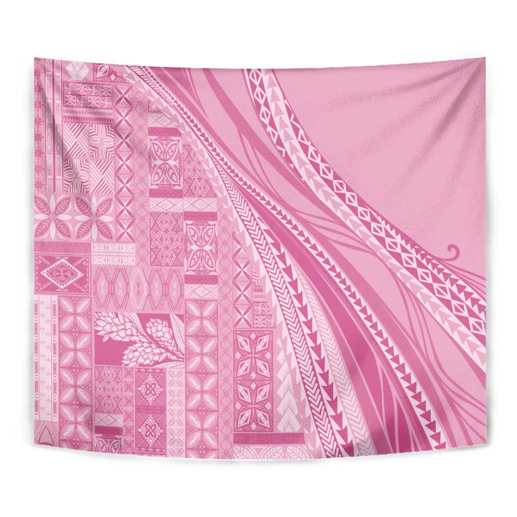 Pasifika Women's Day - Samoa Siapo Malu Tattoo Inspired Tapestry Pink LT7 - Polynesian Pride