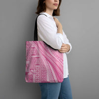 Pasifika Women's Day - Samoa Siapo Malu Tattoo Inspired Tote Bag Pink LT7 - Polynesian Pride