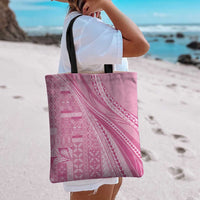 Pasifika Women's Day - Samoa Siapo Malu Tattoo Inspired Tote Bag Pink LT7 - Polynesian Pride